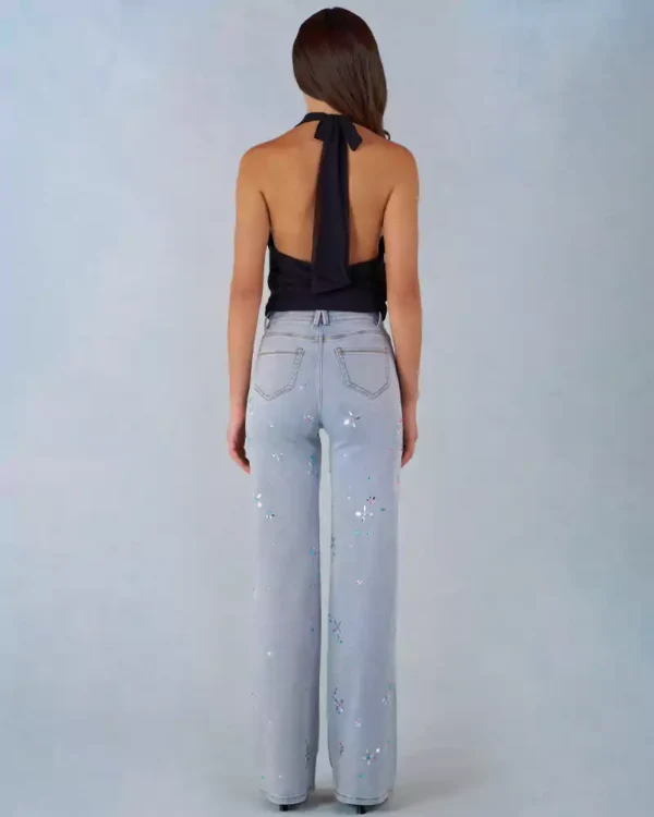 Light denim blue jeans