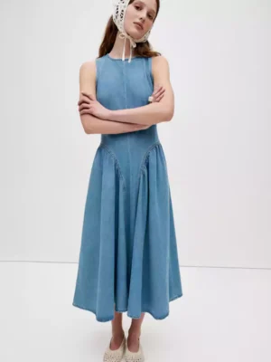 Light denim dress for women