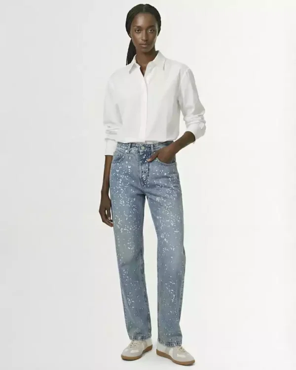 Light denim jeans womens