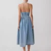 Lightweight denim midi dress