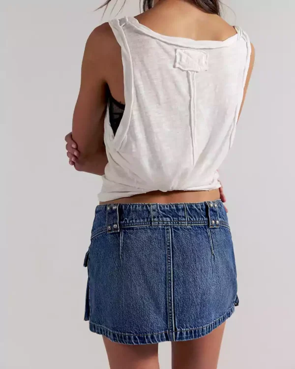 Micro mini skirt denim