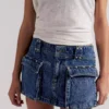 Micro mini skirt denim