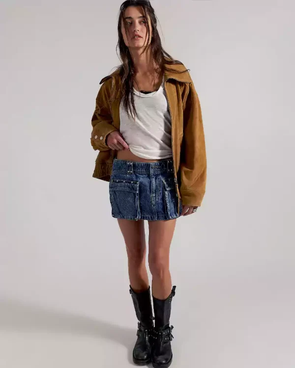 Micro mini skirt denim