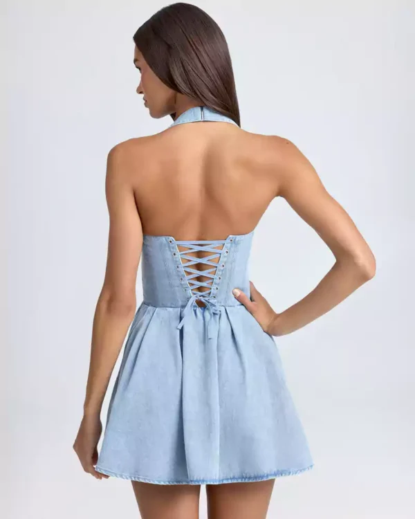 Mini dress denim