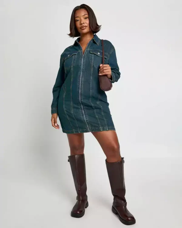 Plus denim dresses