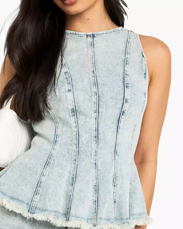 Sleeveless denim tops for women
