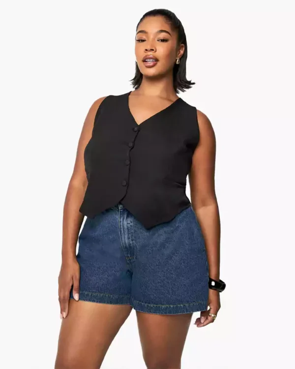 Womens plus denim shorts Womens plus denim shorts