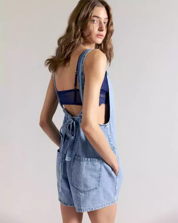 Womens shortalls denim