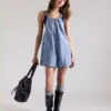 Womens shortalls denim