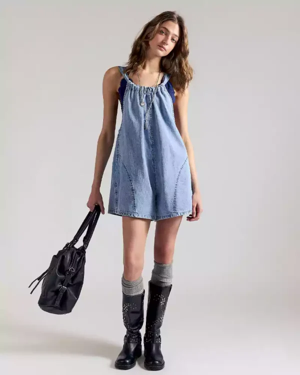Womens shortalls denim