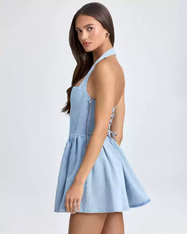 Mini dress denim
