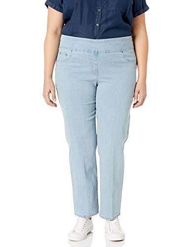 Ruby Rd. womens Plus-size Pull-on Extra Strech Denim Jeans, Chambray, 18 US
