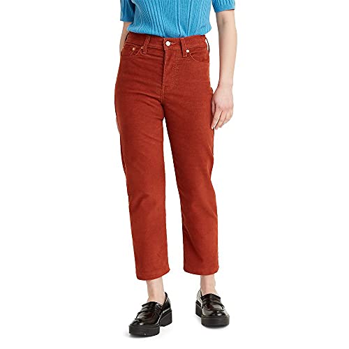 Levi's Women's Premium Wedgie Straight Jeans, Cherry Mahogony -Corduroy, 27