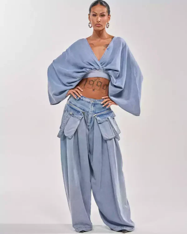 Blouse womens denim