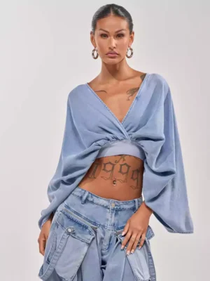 Blouse womens denim