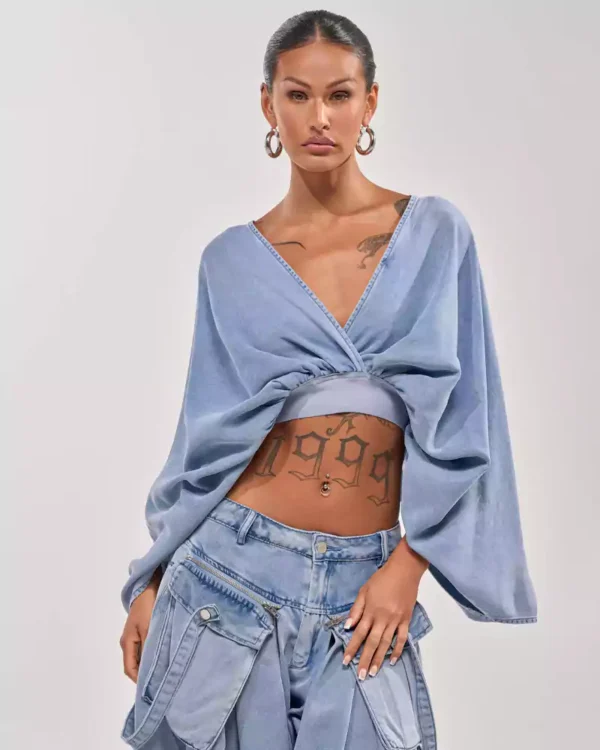 Blouse womens denim