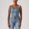 Bustier top denim