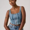 Bustier top denim