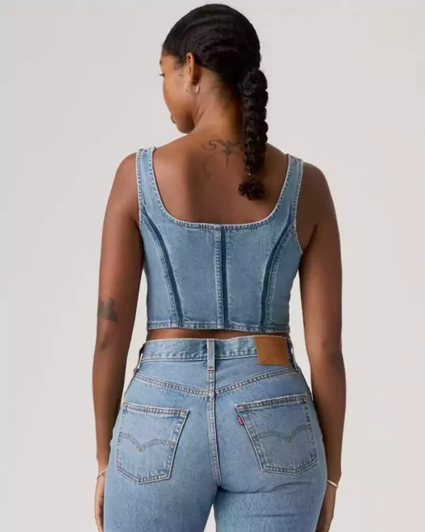 Bustier top denim