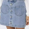 Button front denim skirt mini Button front denim skirt mini