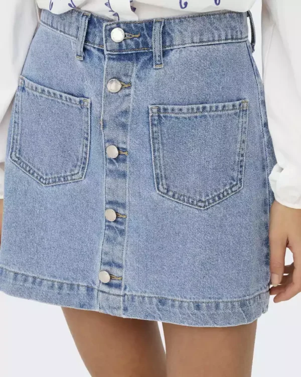 Button front denim skirt mini Button front denim skirt mini