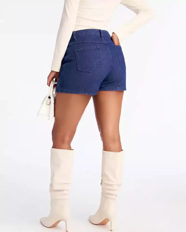 Denim cargo skort