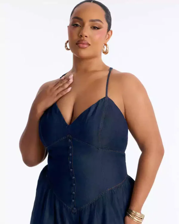 Denim jumpsuit plus size