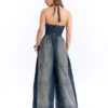 Denim plus size jumpsuit