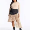 Denim skirt asymmetrical