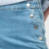 Denim skirt with buttons