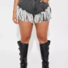 Designer denim shorts for women