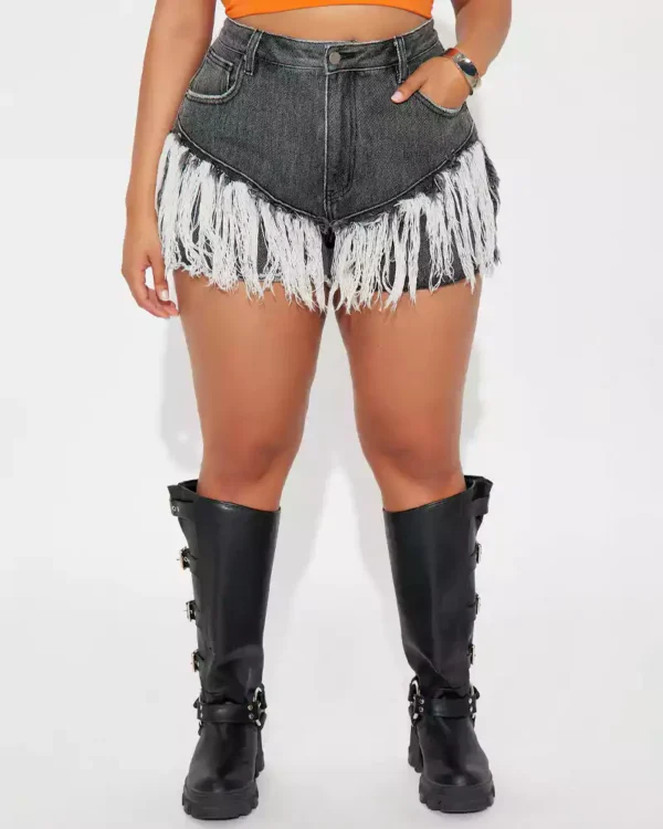 Designer denim shorts for women