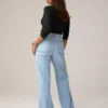 High waisted wide leg denim High waisted wide leg denim