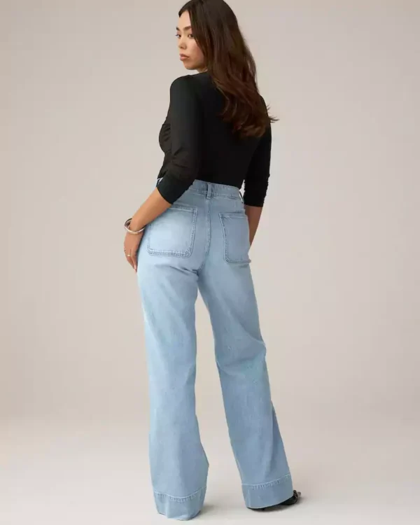 High waisted wide leg denim High waisted wide leg denim