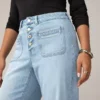 High waisted wide leg denim High waisted wide leg denim