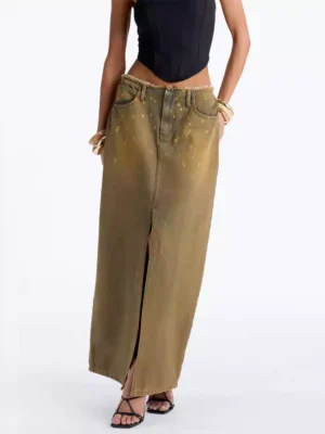 Maxi skirts denim