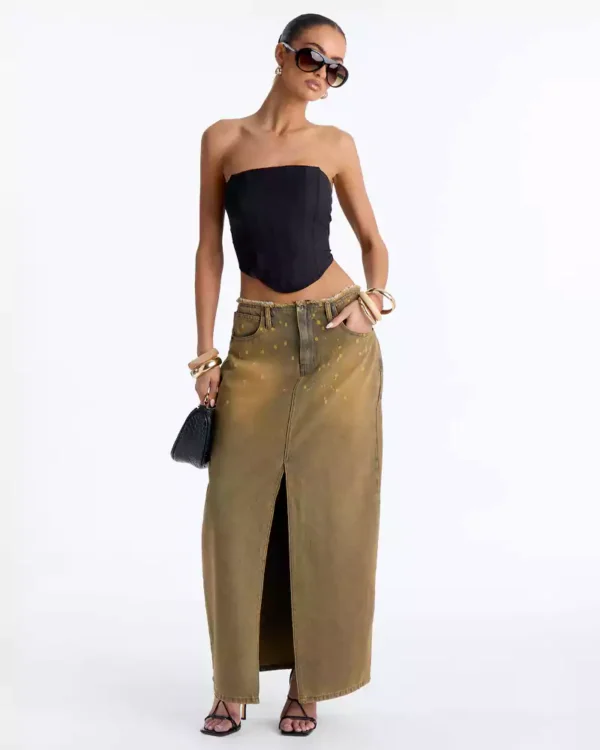 Maxi skirts denim