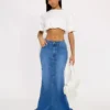 Petite maxi skirt denim