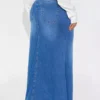 Petite maxi skirt denim