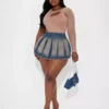 Revice denim mini skirt