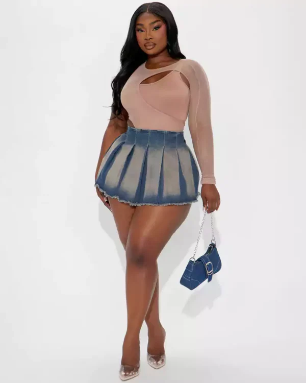 Revice denim mini skirt