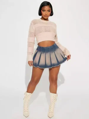 Revice denim mini skirt