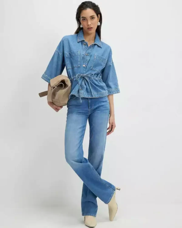 Tie front denim blouse Tie front denim blouse