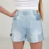 Two tone denim shorts