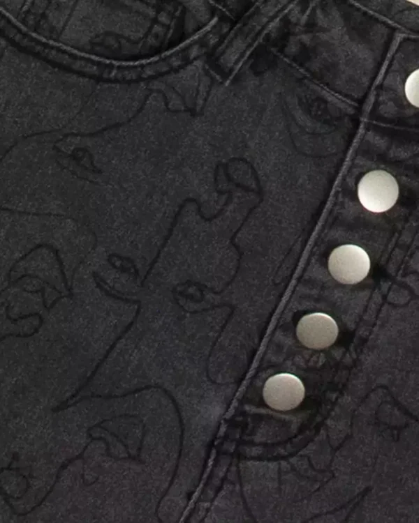 Unique denim shorts