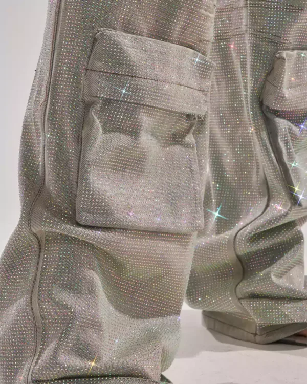 Women cargo denim jeans