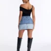 Womens denim mini skirt