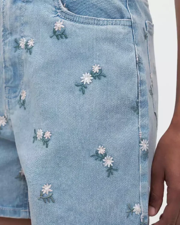 100 cotton denim shorts