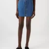A line mini denim skirt