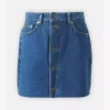A line mini denim skirt